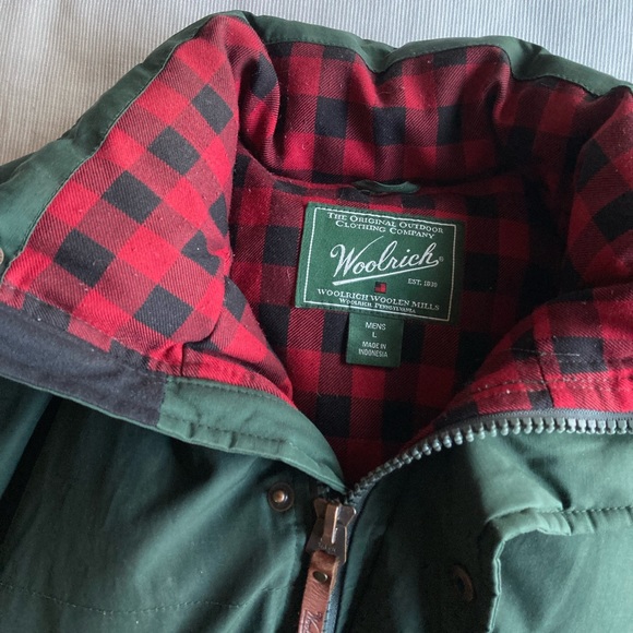 Woolrich Authentic Elm Green 550 Down Langhorn Jacket Parka Coat Men's Size L - Picture 8 of 14